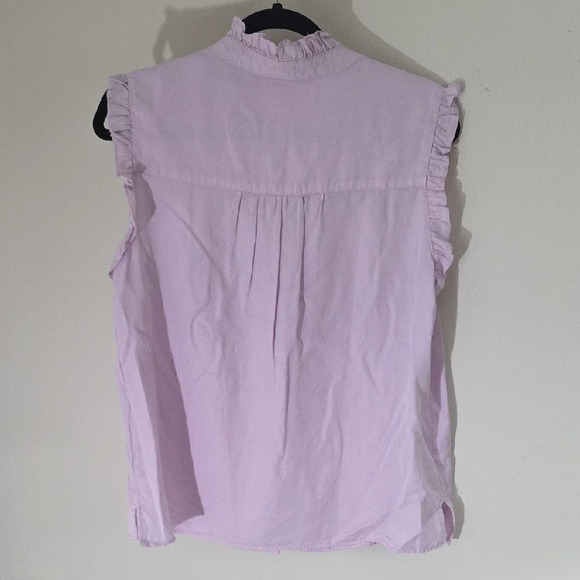 Velvet Heart Purple Sleeveless Ruffled Button Down - Picture 5 of 5